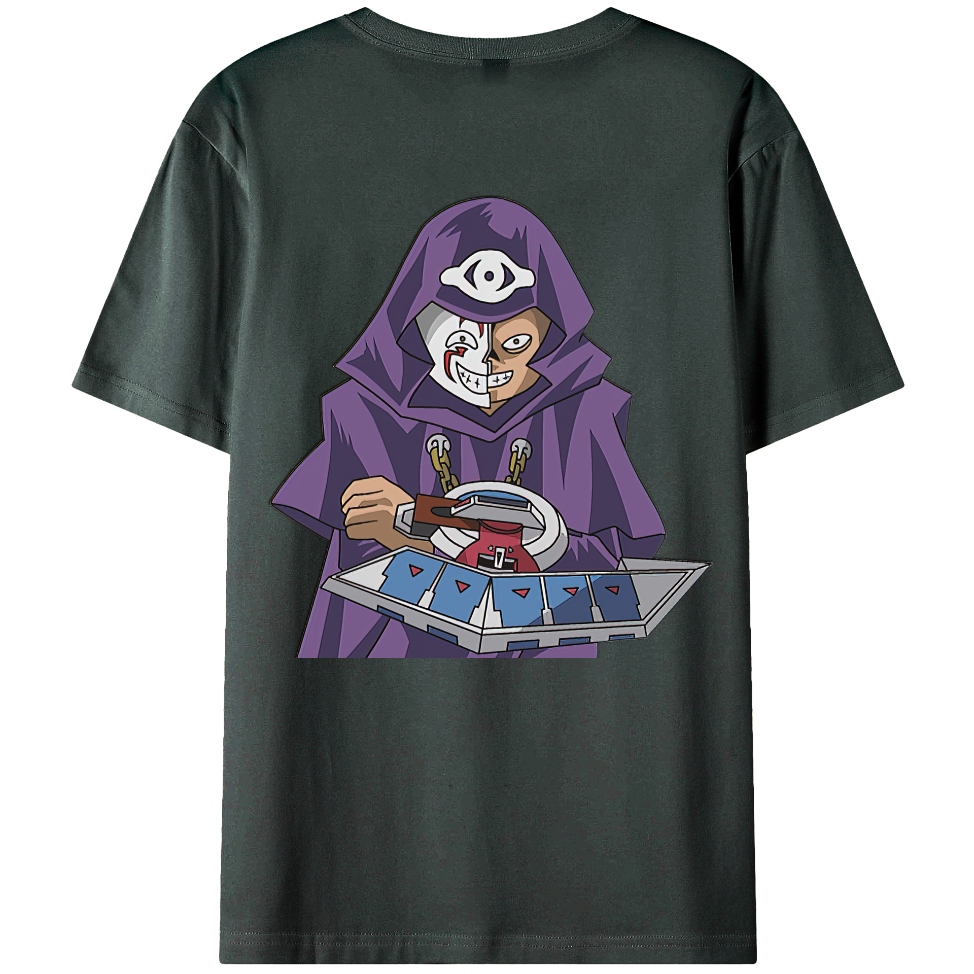 （画像用） 遊☆戯☆王 Yu-Gi-Oh! 綿100％ メンズ半袖Tシャツ（バックプリント） 通気性